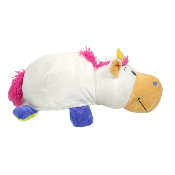 Jay At Play FlipaZoo Imogen Dragon Persephone Unicorn 2 In 1 Plush Stuffed Toy - Picture 5 of 13